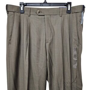 NWT Croft & Barrow Classic Fit Dress Pants Men's 36x32 Stretch Straight Pleated